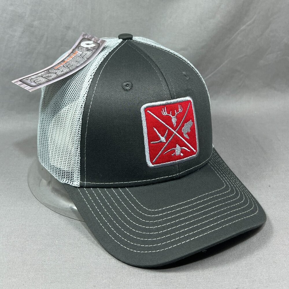 Fierce Outdoor Snapback Hat Gray Trucker Mesh Fishing Hunting Adjustable Mens